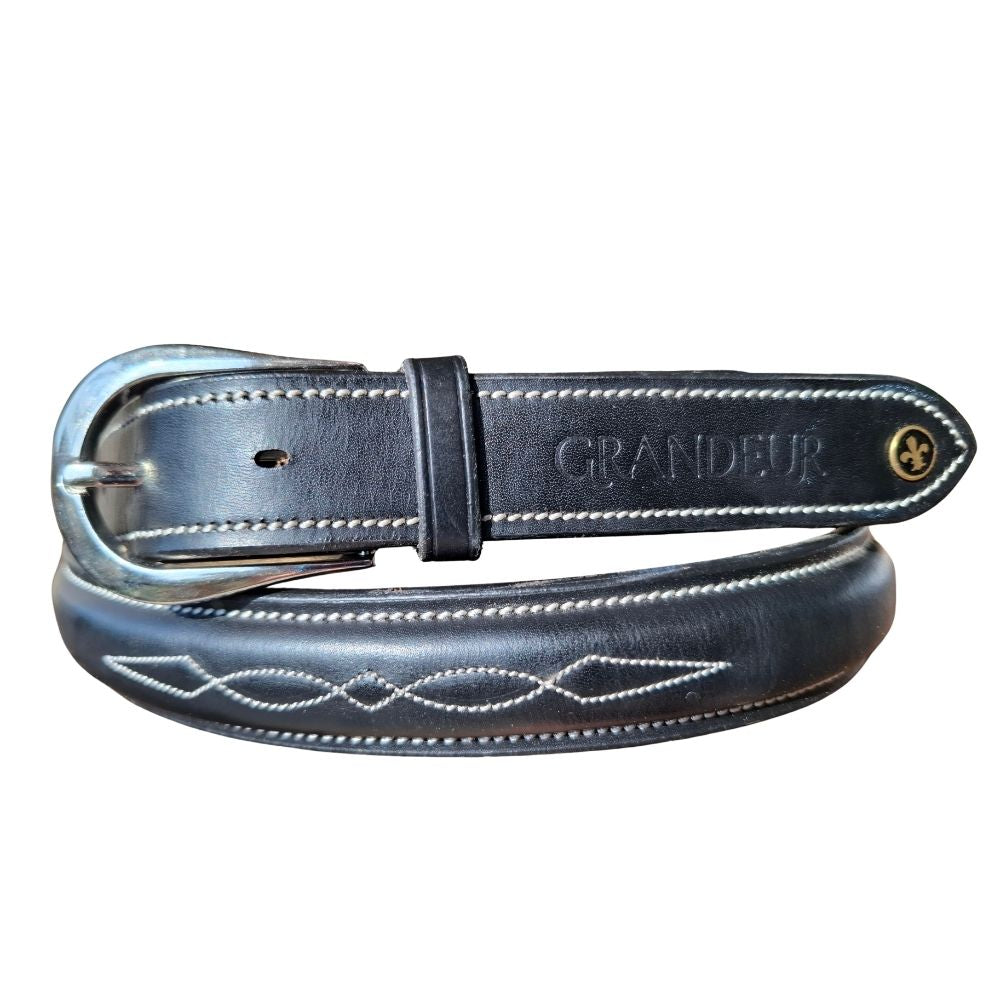 Grandeur Stitched Leather Belt
