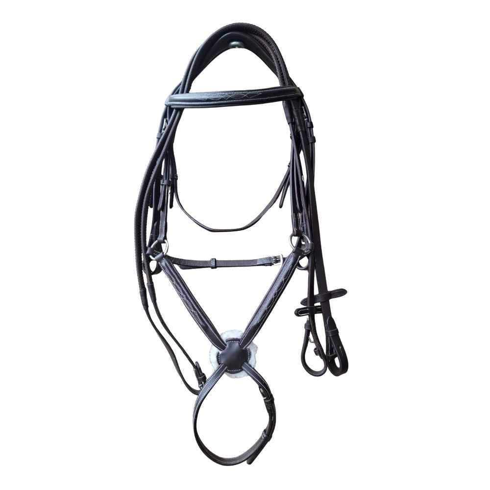 Grandeur Majesty Mexican Bridle Brown Full leather horse bridle