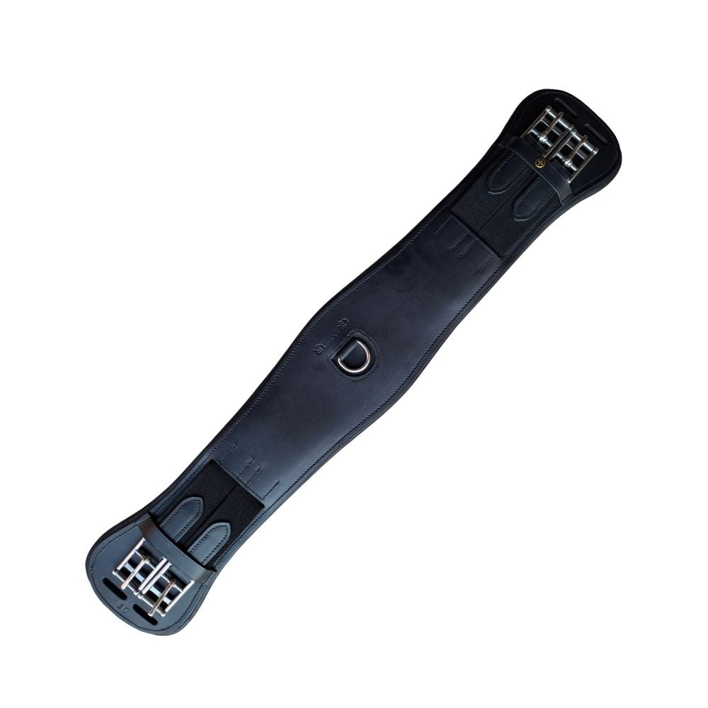 Grandeur Shaped Leather Dressage Girth Black 22 horse girth