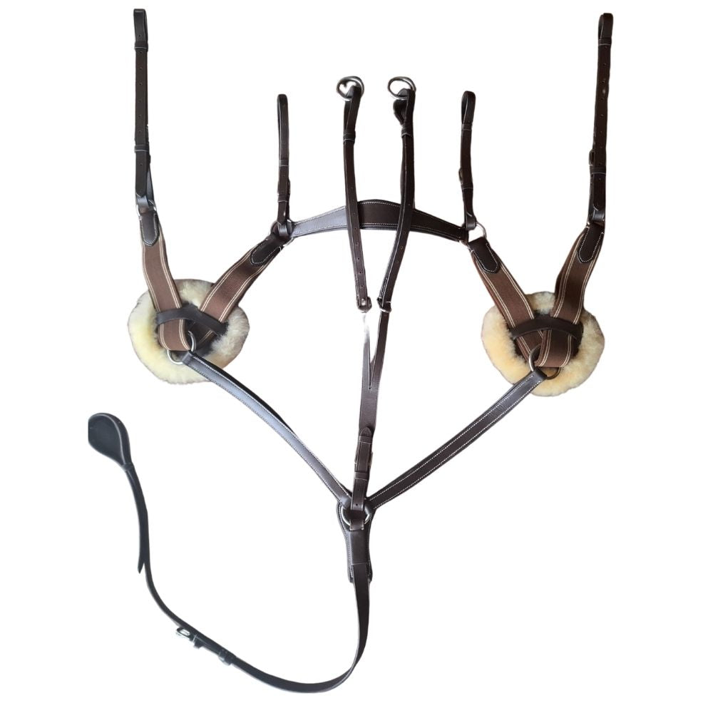 Grandeur Breastplate & Martingale Brown Full horse breastplate and martingale