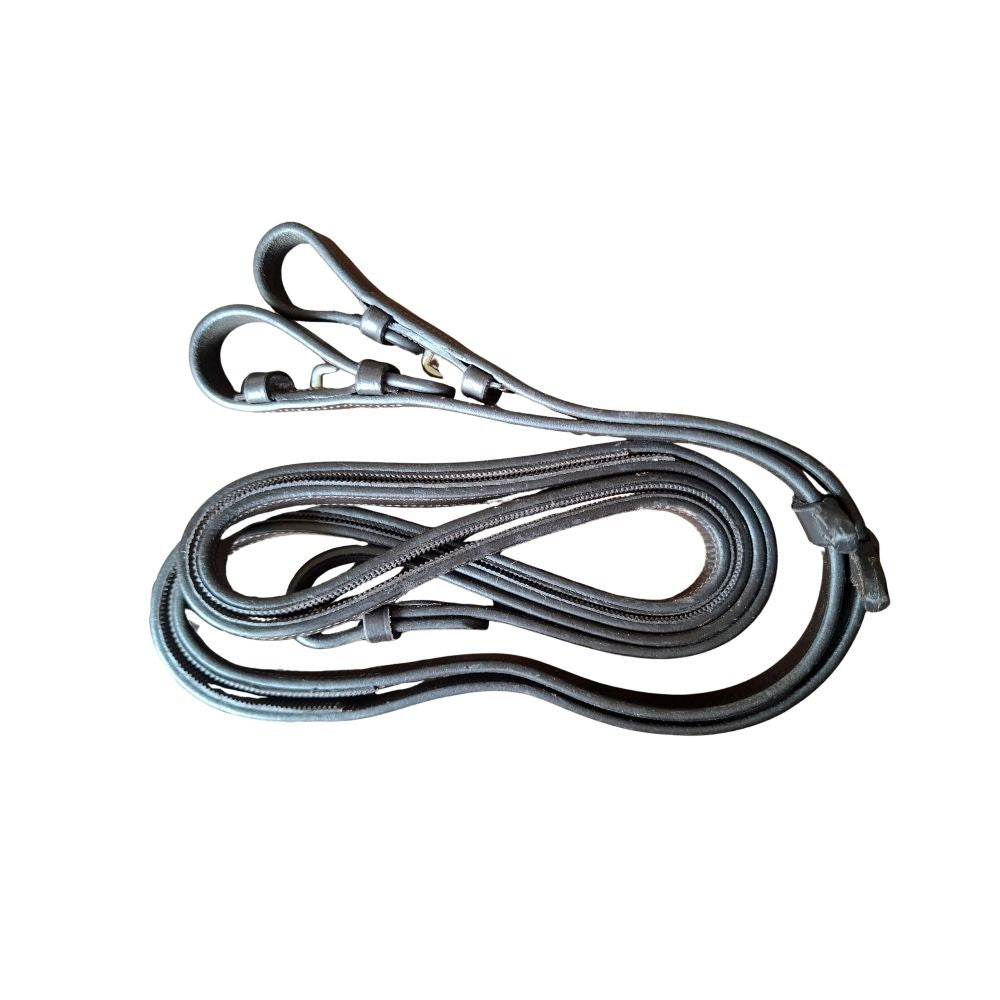 Grandeur half rubber reins brown